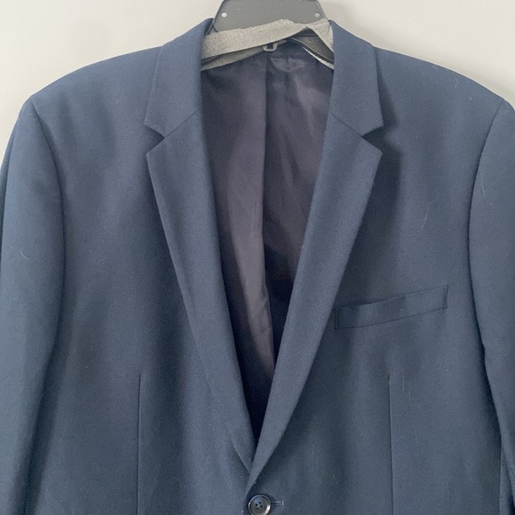 Modern Minimalist Calvin Klein Men’s Slim Fit Blazer Classic Navy XL Old Money - Picture 2 of 9